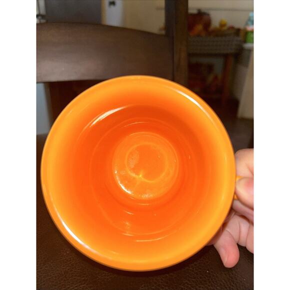 Fiesta Fiestaware 8 Oz. Coffee Mug Cup O Ring Handle Homer Laughlin ORANGE - Picture 2 of 4